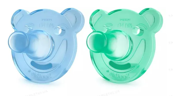 Пустушка силіконова Philips Avent Soothie SCF194/01 фігурна, 0-3 місяців, 2 шт