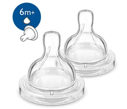 Соска силіконова Philips Avent Classic SCF635/27, для густої їжі, від 6 місяців, 2 шт