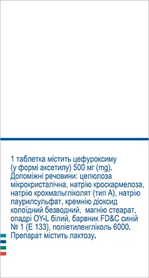 Цефутил таблетки, в/плів. обол. по 500 мг №10 у флак.