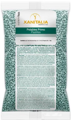Віск для депіляції Xanitalia Pelables Primo Aloe Vera гарячий в гранулах Алое вера, 1000 г