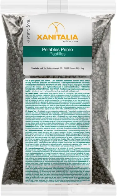 Віск для депіляції Xanitalia Pelables Primo Black гарячий в гранулах Чорний, 1000 г