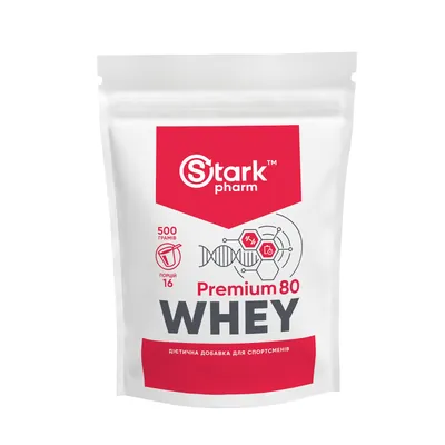 Протеїн сироватковий концентрат Stark Pharm Premium 80 Whey подвійний шоколад, 500 г