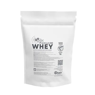 Протеїн сироватковий концентрат Stark Pharm Premium 80 Whey подвійний шоколад, 500 г