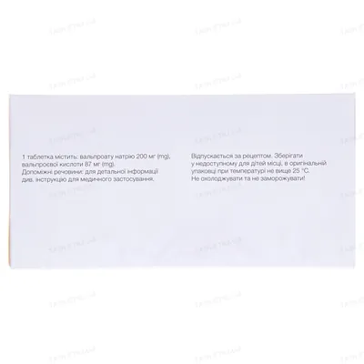 Вальпроком 300 хроно таблетки, в/плів. обол., прол./д. №100 (10х10)