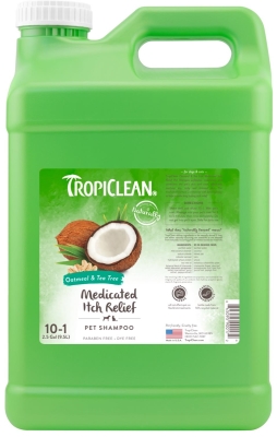 Шампунь TropiClean Вівсяний з екстрактом чайного дерева, концентрат, лікувальний, для собак, 9,5 л