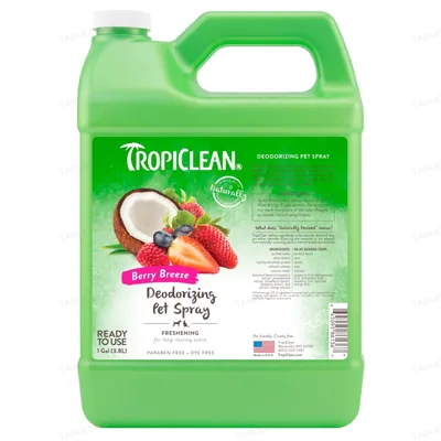 Шампунь TropiClean Ягоди та кокос, концентрат, глибоке очищення, для собак та котів, 3,8 л