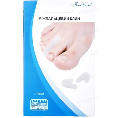 Клин міжпальцевий Foot Care SA-9011 силіконовий, розмір S (до 34), 1 пара