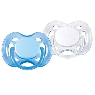 Пустушка силіконова Philips Avent Freeflow SCF178/23 ортодонтична дихаюча, 0-6 місяців, 2 шт