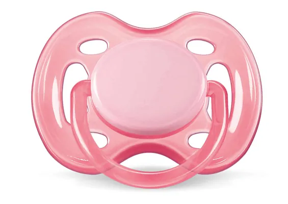 Пустушка силіконова Philips Avent Freeflow SCF178/23 ортодонтична дихаюча, 0-6 місяців, 2 шт