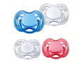 Пустушка силіконова Philips Avent Freeflow SCF178/23 ортодонтична дихаюча, 0-6 місяців, 2 шт
