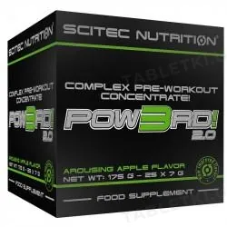 Передтренувальний комплекс Scitec Nutrition POW3RD! 2.0, яблуко, 25 пакетиків по 7 г