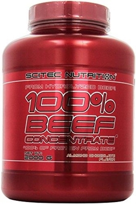 Протеин Scitec Nutrition 100% Beef Concentrate, шоколад-миндаль, 2000 г