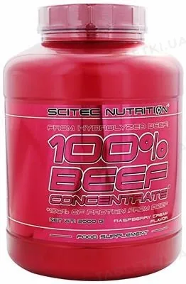 Протеїн яловичий гідролізат Scitec Nutrition 100% Beef Concentrate малина-крем, 2000 г