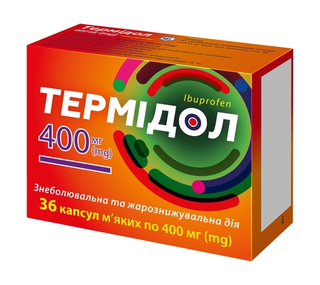Термідол капсули м'як. по 400 мг №36 (12х3)