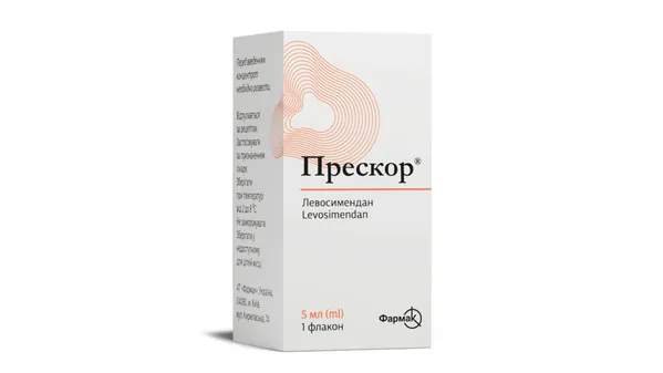 Прескор концентрат д/приг. р-ну д/інф. 2.5 мг/мл по 5 мл №1 у флак.