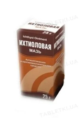 Іхтіолова мазь 10 % по 25 г у бан.