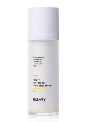Сироватка для обличчя Hillary Sunscreen moisturier serum Vitamin C SPF30 Сонцезахисна зволожуюча з вітаміном С, 30 мл