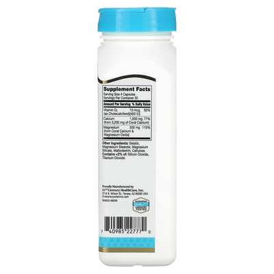 Кальцій кораловий 21st Century Coral Calcium 1000 мг, 120 капсул