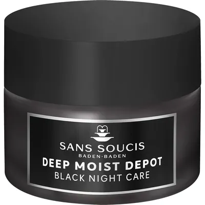 Крем для обличчя Sans Soucis Deep Moist Depot для нормальної сухої шкіри чорний нічний, 50 мл