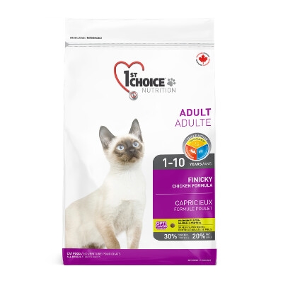 Корм сухой 1st Choice Adult Finicky для взрослых привередливых котов, со вкусом курицы, 350 г