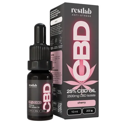 Олія CBD 25% Restlab зі смаком вишні краплі, 10 мл