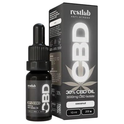 Олія CBD 30% Restlab зі смаком кокоса краплі, 10 мл