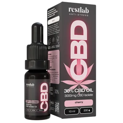 Олія CBD 30% Restlab зі смаком вишні краплі, 10 мл