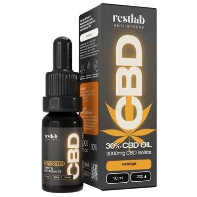 Олія CBD 30% Restlab зі смаком мандарина краплі, 10 мл