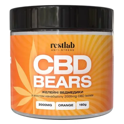 Желейні ведмедики CBD Restlab з канабідіолом апельсин, 160 г