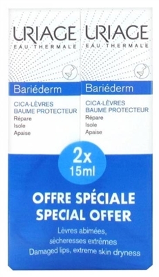 Набор бальзам для губ Uriage Bariederm, 2 шт х 15 мл