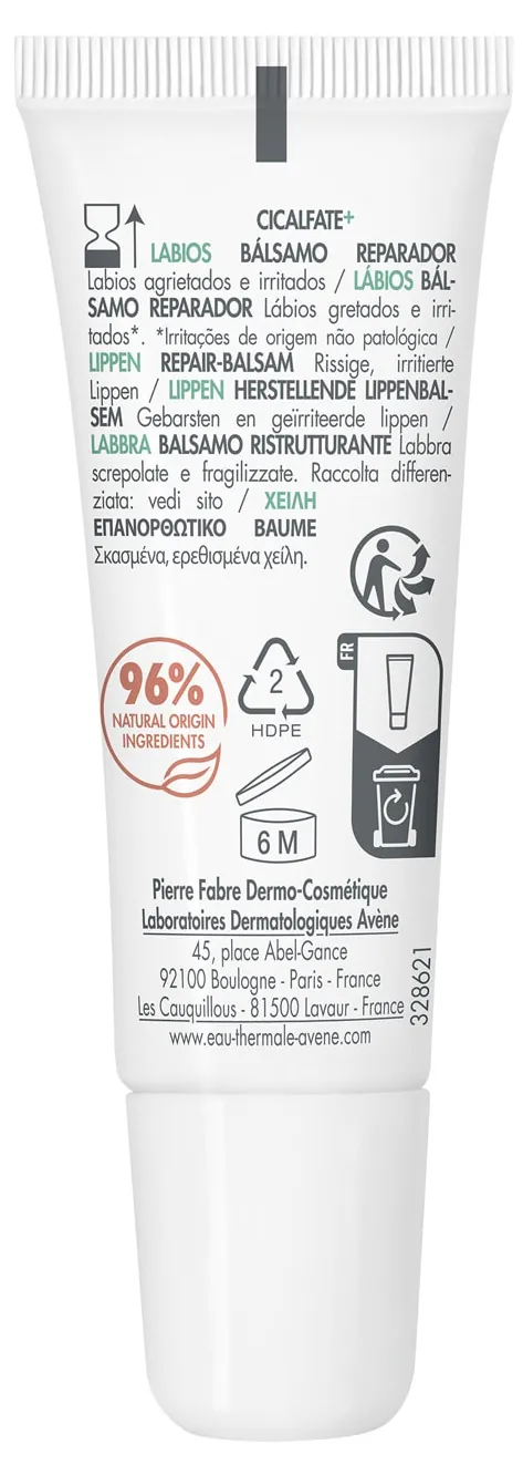 Бальзам для губ Avene Cicalfate+ для потрісканих подразнених губ, 10 мл