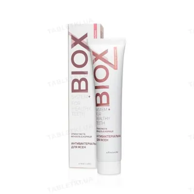Зубна паста Biox Фенхель & Кориця антибактеріальна для ясен, 75 мл