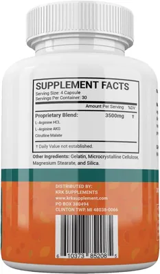 Амінокислотний комплекс KRK Supplements Nitric Oxide Complex 3500 мг, 120 капсул