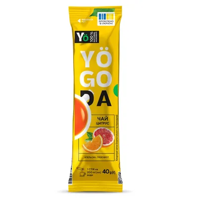Чай-концентрат Yogoda цитрус з апельсином та грейпфрутом, 40 г