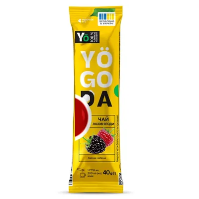 Чай-концентрат Yogoda лісові ягоди з ожиною та малиною, 40 г