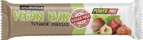 Батончик протеїновий Power Pro 32% Vegan Bar горіх з сухофруктами без цукру, 60 г