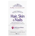 Вітаміни для волосся, шкіри та нігтів 21st Century Health Care Hair, Skin & Nails, 90 таблеток