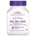 Витамины для волос, кожи и ногтей 21st Century Health Care Hair, Skin & Nails, 90 таблеток