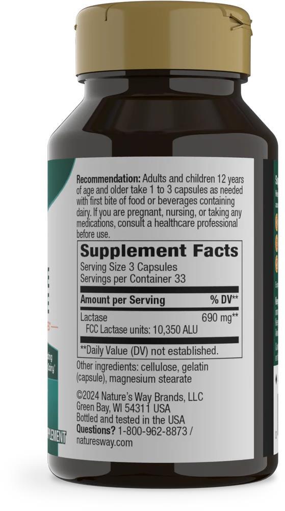 Лактаза Nature's Way Lactase Enzyme, 100 капсул
