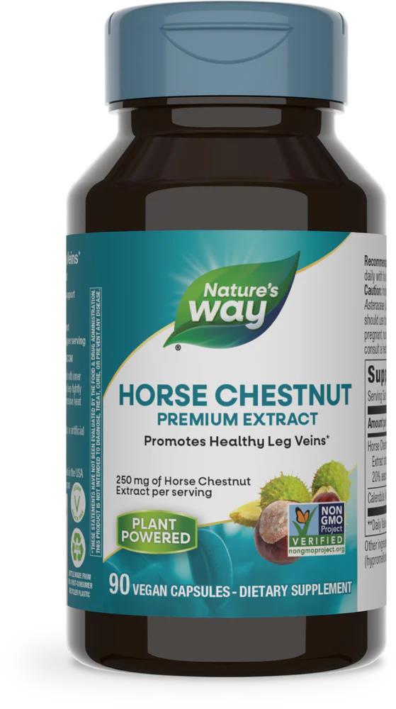 Экстракт конского каштана Nature's Way Horse Chestnut Premium Extract 250 мг, 90 веганских капсул