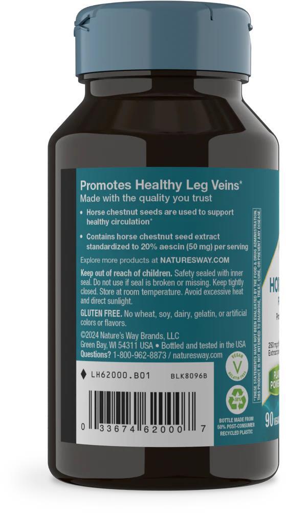 Экстракт конского каштана Nature's Way Horse Chestnut Premium Extract 250 мг, 90 веганских капсул