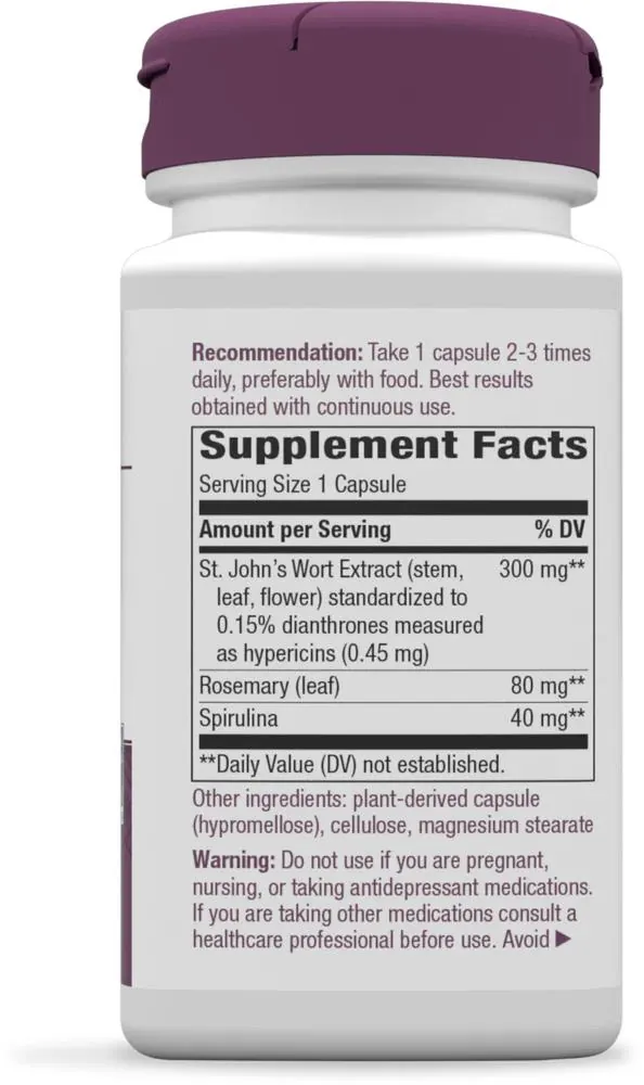 Звіробій Nature's Way St. John's Wort Premium Extract 300 мг, 90 капсул