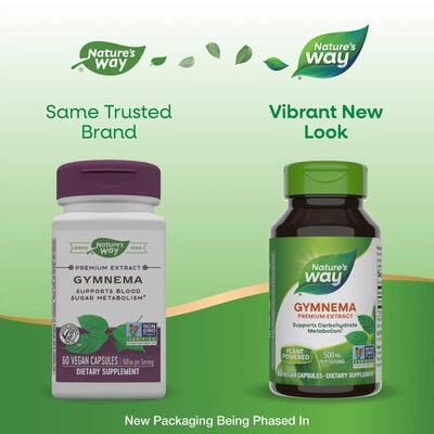 Джимнема Nature's Way Gymnema 500 мг, 60 капсул