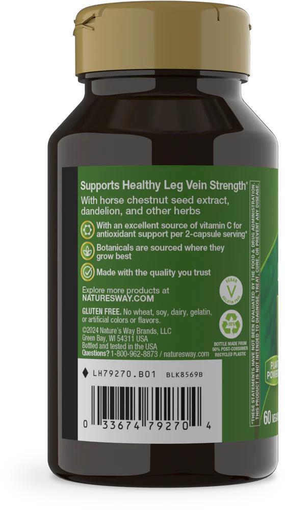 Поддержка при варикозе ног Nature's Way Leg Veins, 60 веганских капсул