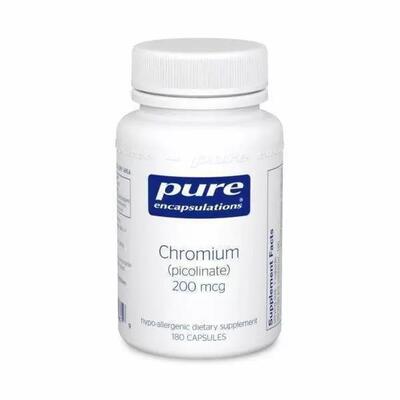 Хром (пиколинат) Pure Encapsulations Chromium (picolinate) 200 мкг, 180 капсул