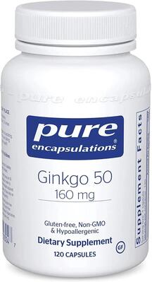 Гинкго Билоба Pure Encapsulations Ginkgo 50, 160 мг, 120 капсул
