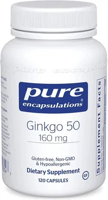 Гінкго Білоба Pure Encapsulations Ginkgo 50, 160 мг, 120 капсул