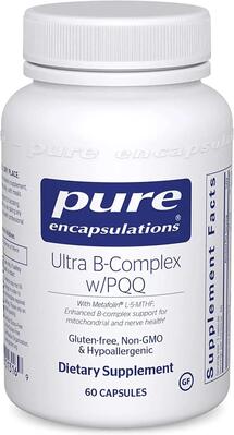 Витамины группы B Pure Encapsulations Ultra B-Complex с PQQ, 60 капсул
