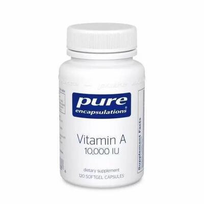 Вітамін A Pure Encapsulations Vitamin A 10000 IU, 120 капсул