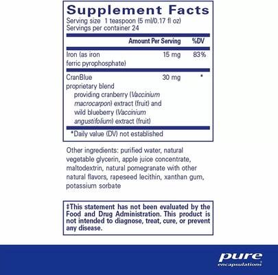 Железо Pure Encapsulations Iron жидкость, 120 мл